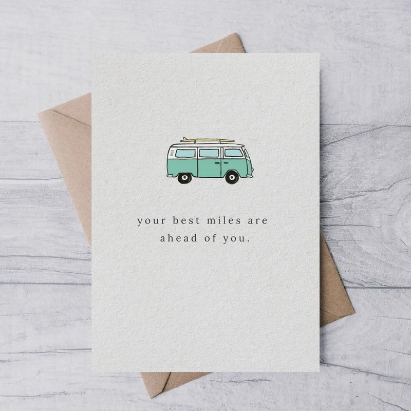 &quot;Your Best Miles&quot;  Birthday Card