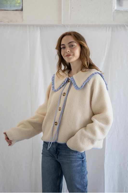 Gingham Sherpa Jacket