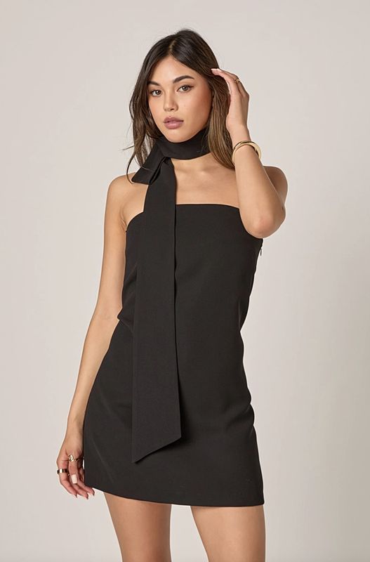 Choker Tie Mini Dress