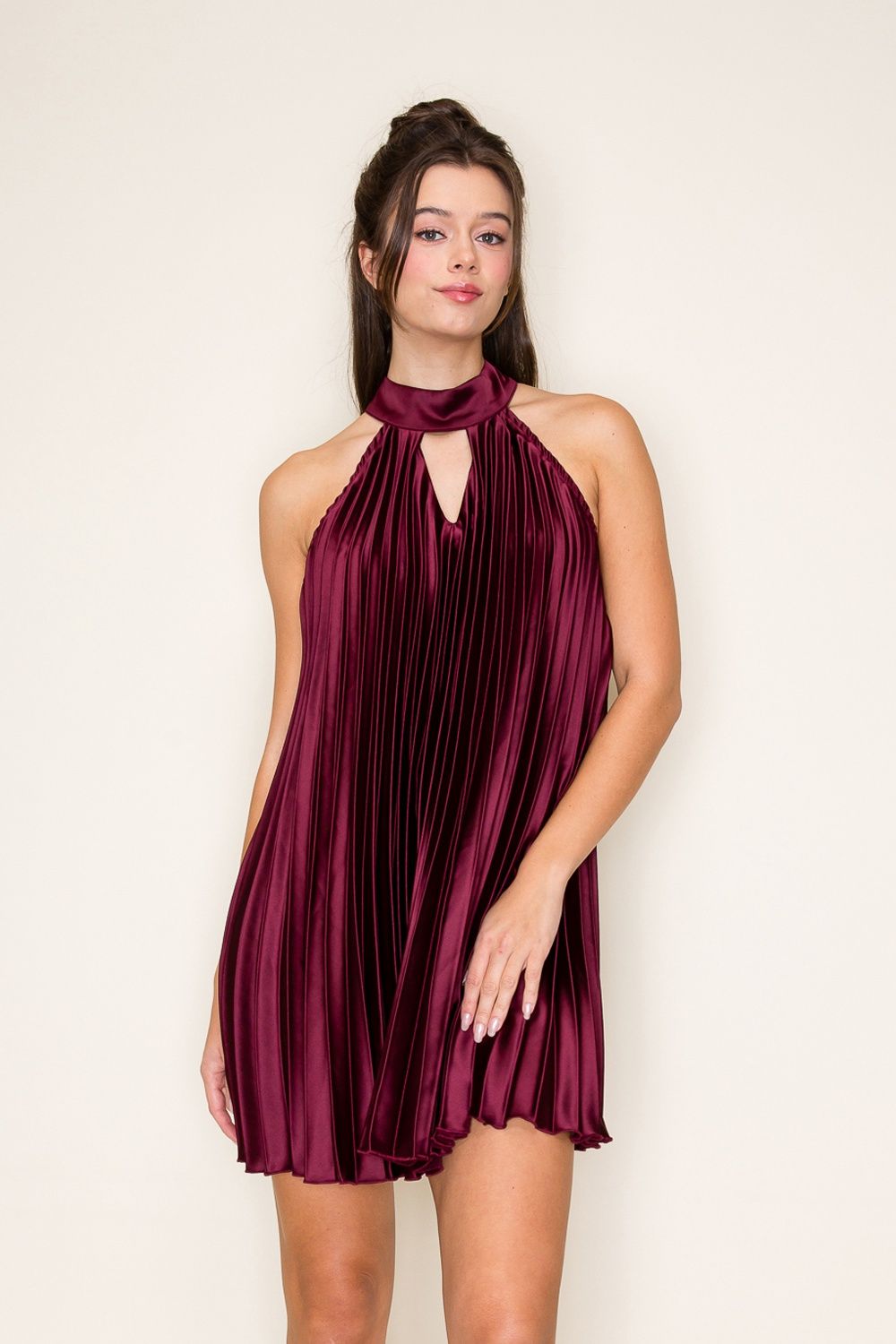 Halter Pleated Mini