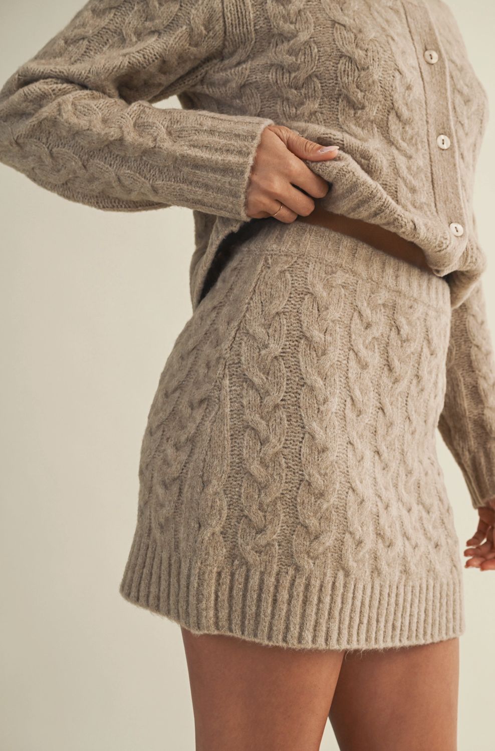 Cable Sweater Skirt