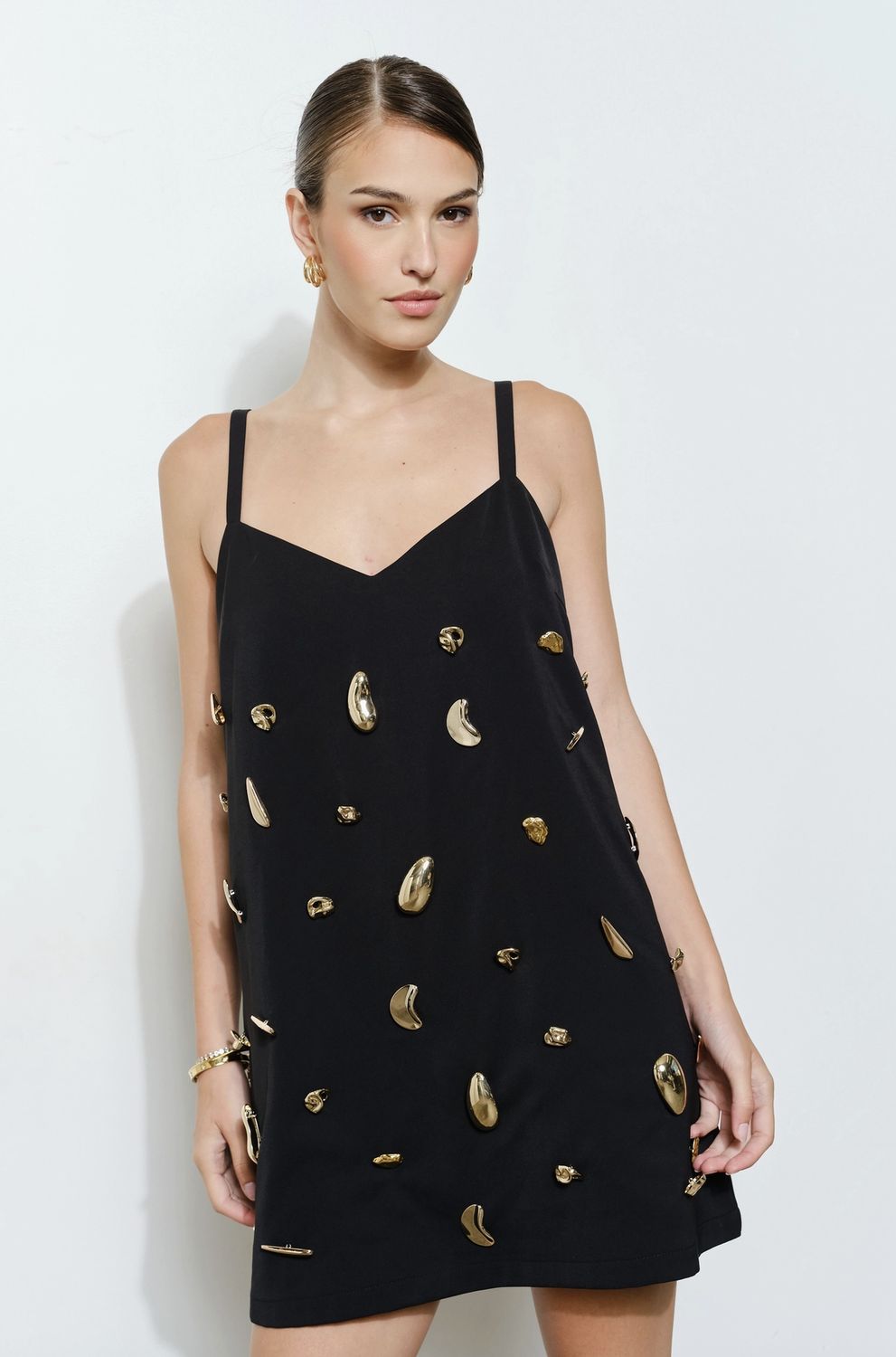 Metallic Embellished Dress