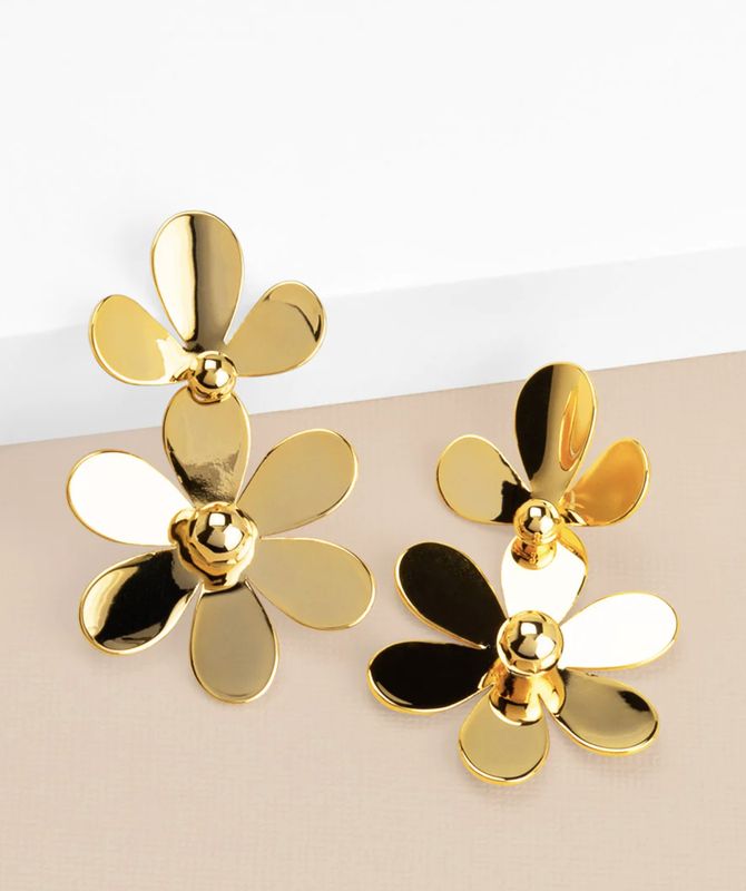 Metal Flower Earring