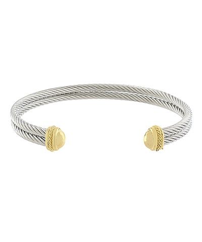 Double Cable Cuff Bracelet