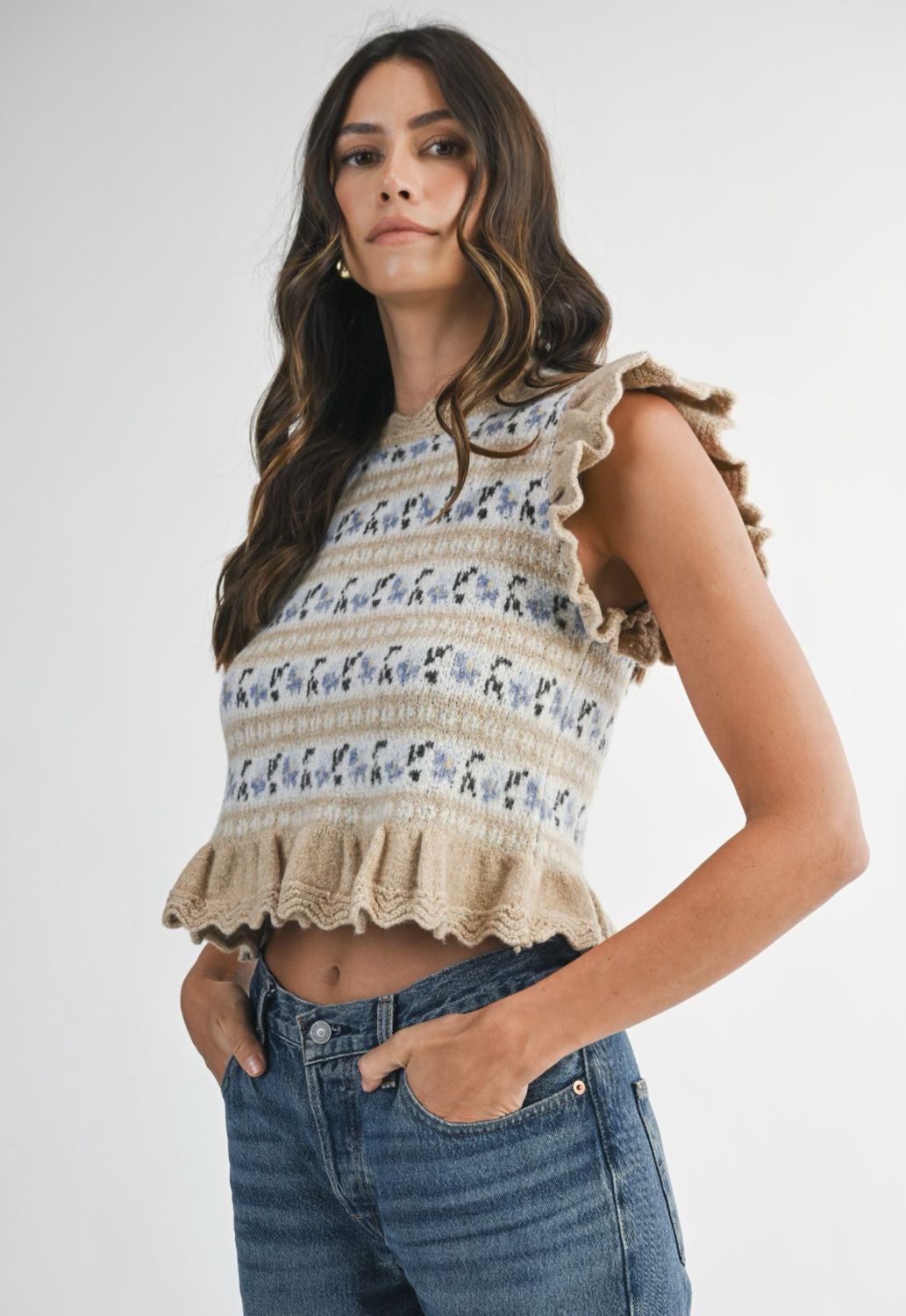 Jacquard Knit Sweater