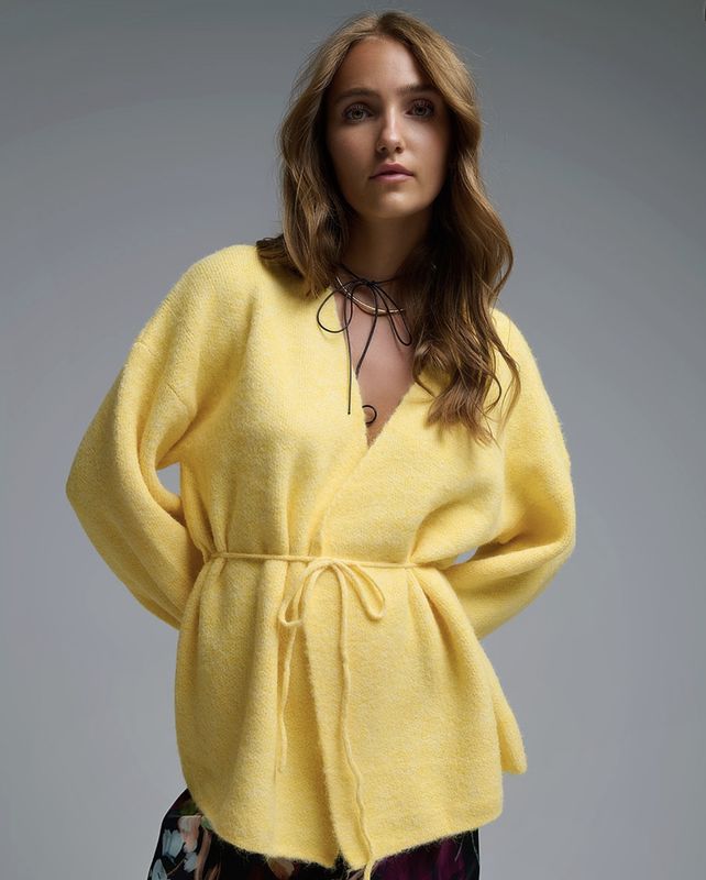 Yellow Knit Cardigan