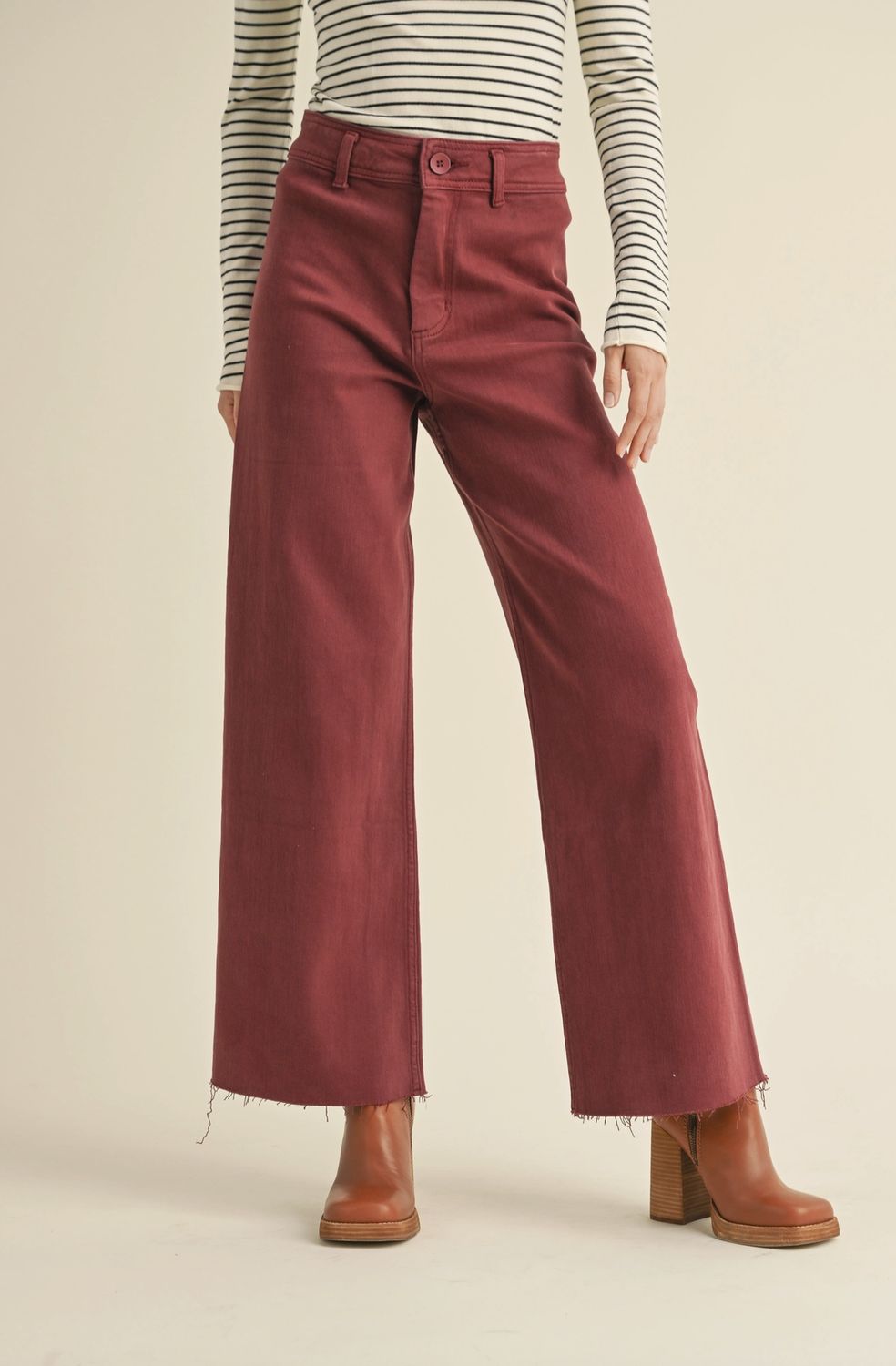 Cherry Wide Leg Pant