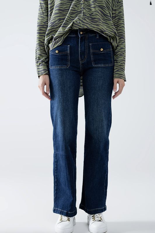 Straight Leg Pocket Jean