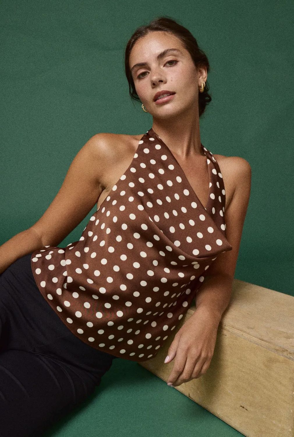 Polka Dot High Neck