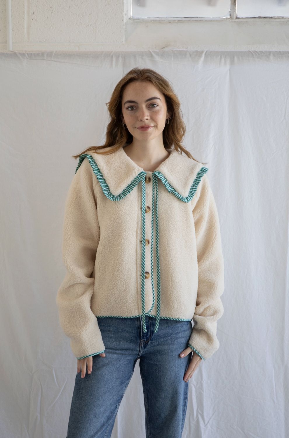 Gingham Sherpa Jacket