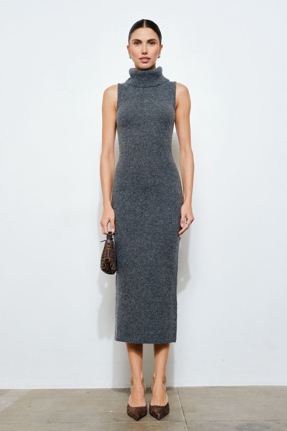 Charcoal Halter Dress