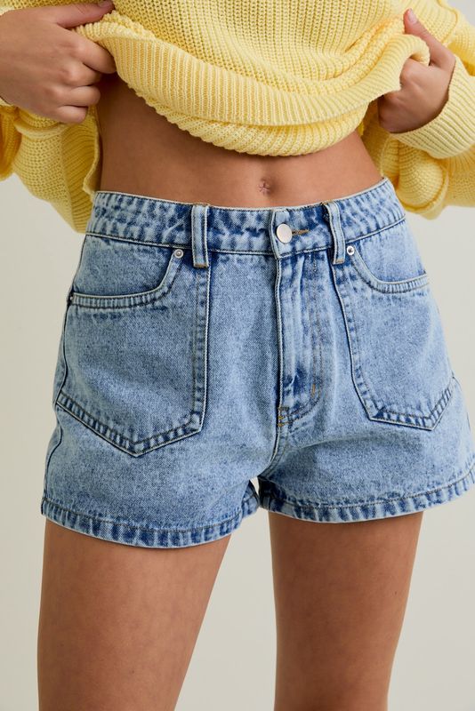 Mid-Rise Pocket Shorts