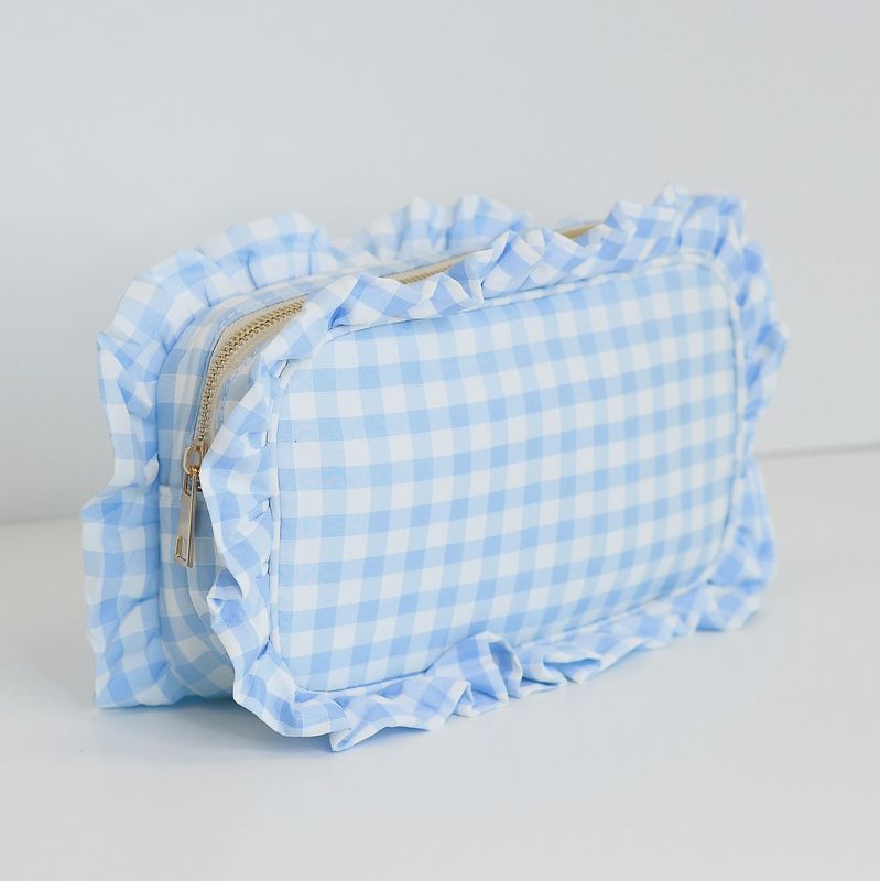 Gingham Makeup Bag