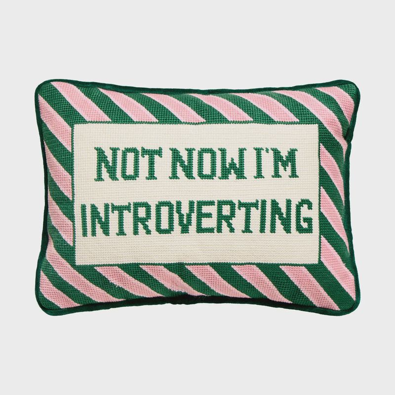 Introverting Embroidered Pillow
