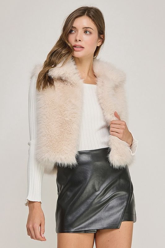 Cream Fur Vest
