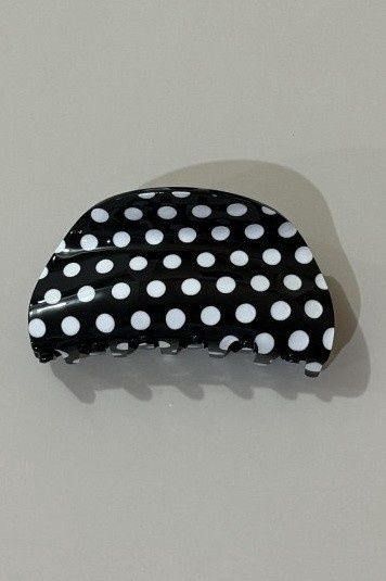 Black Polka Dot Clip