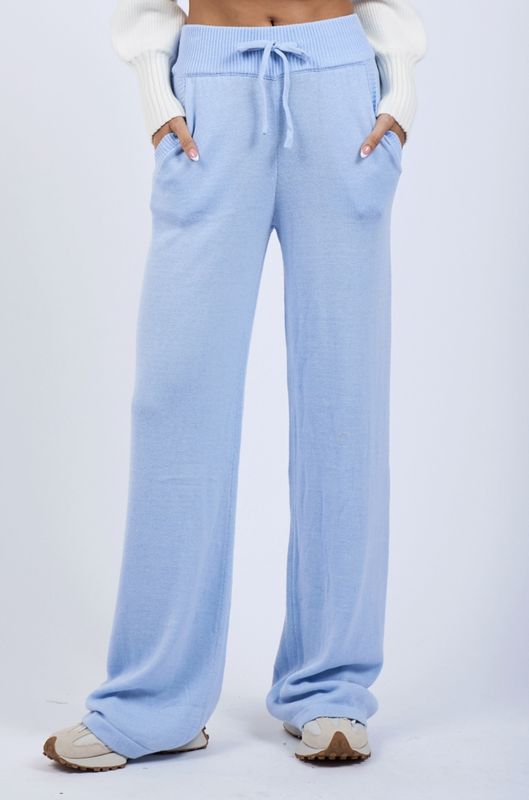 Sky Blue Knit Pant