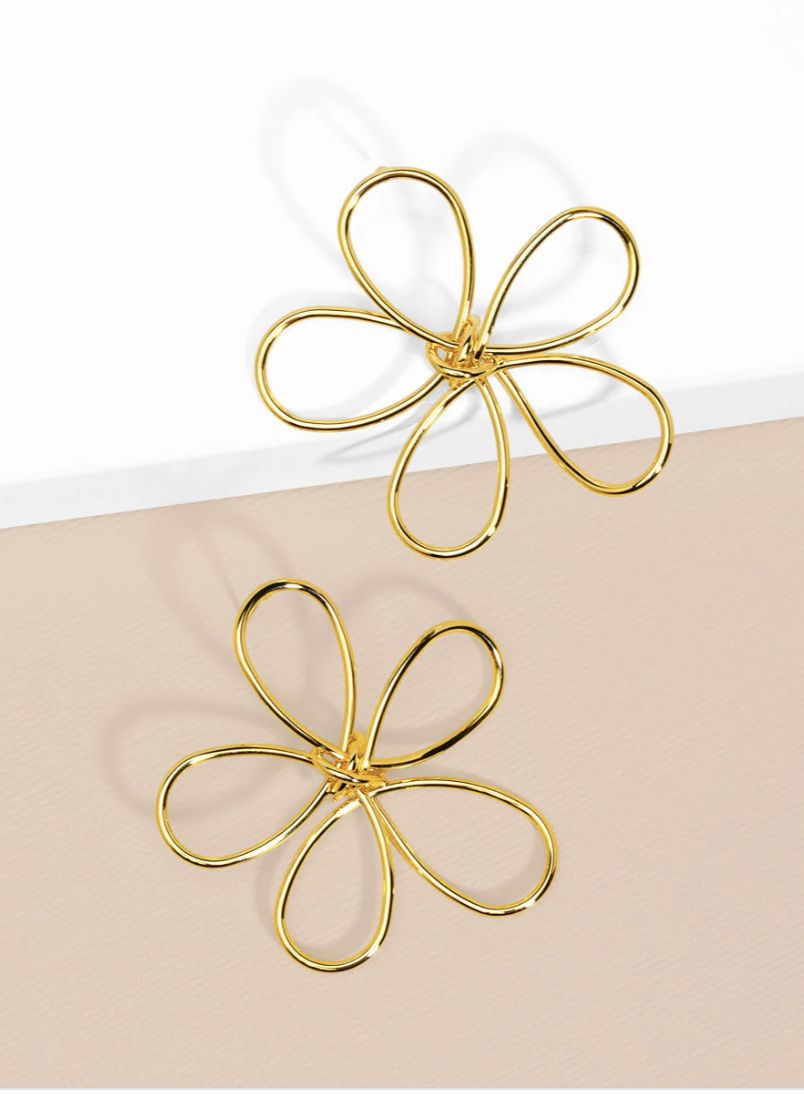 Thin Flower Earring