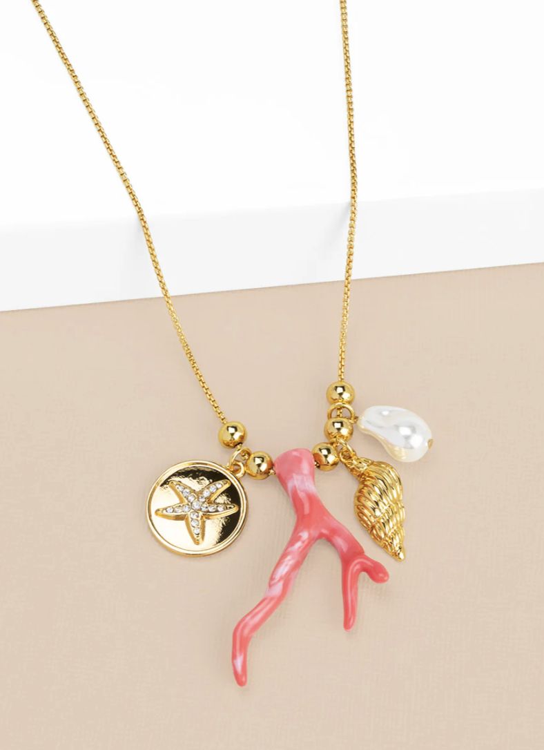 Coral Charm Necklace
