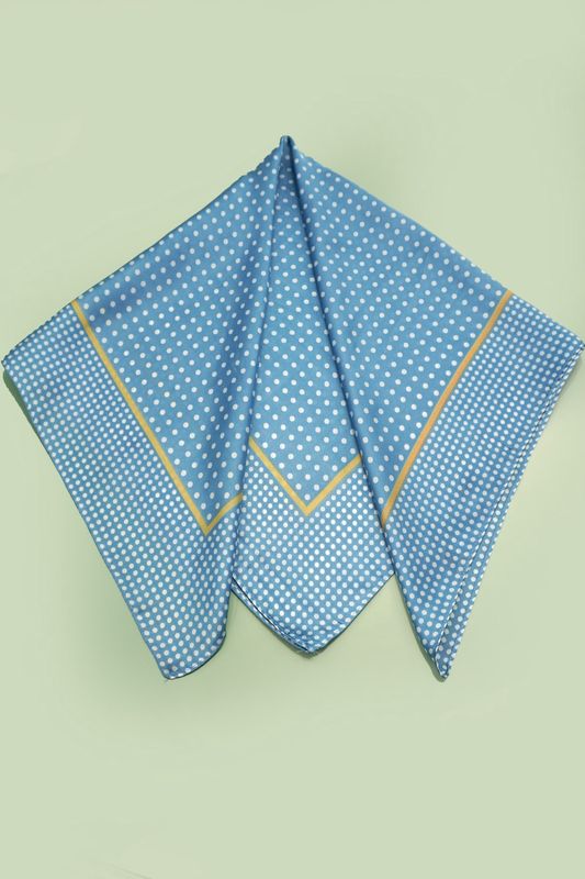 Blue Polka Dot Scarf