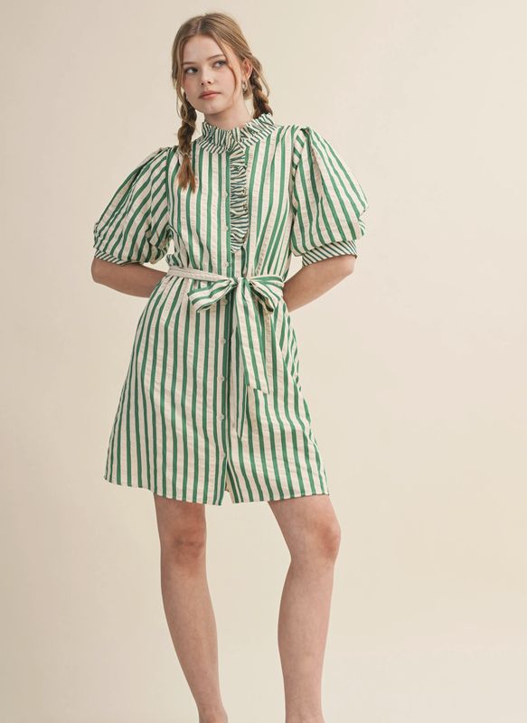 Emerald Stripe Dress