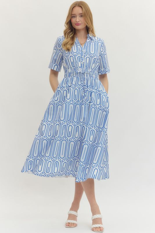 Geometric Midi Dress