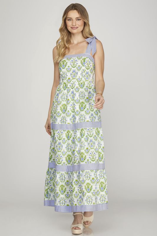 Green Floral Maxi