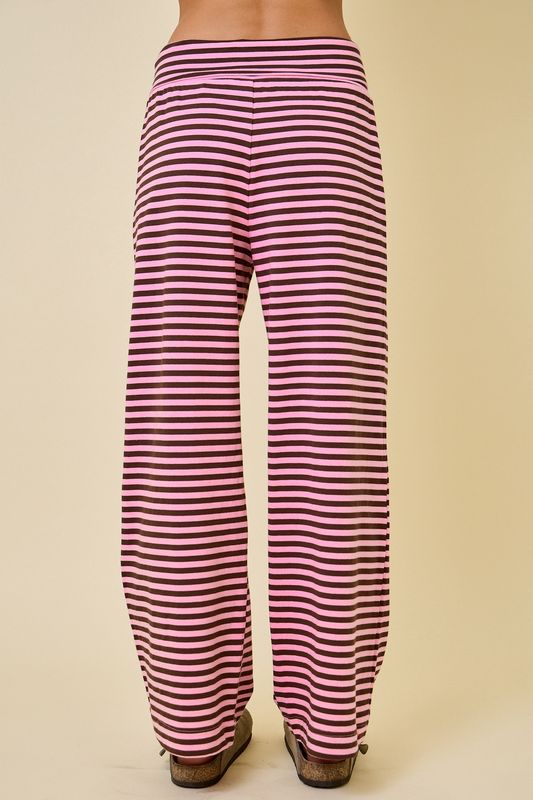Stripe Fold Over Pant