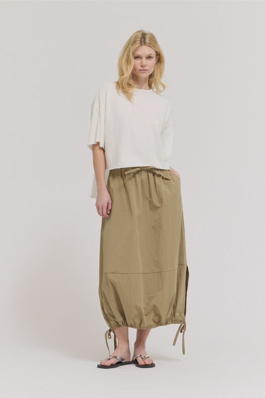 Olive Cargo Skirt