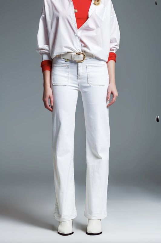 White Flare Jean