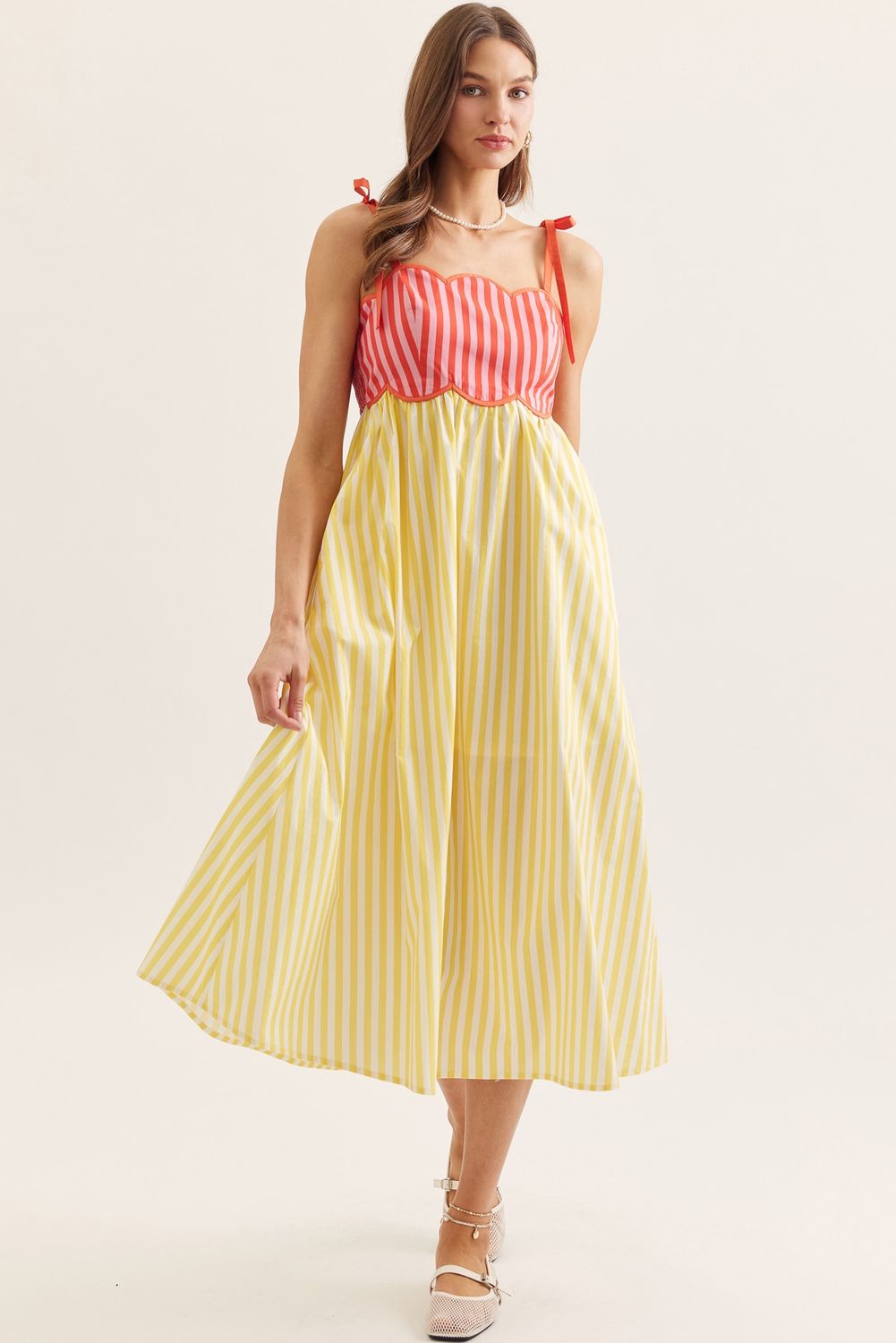 Pastel Stripe Midi