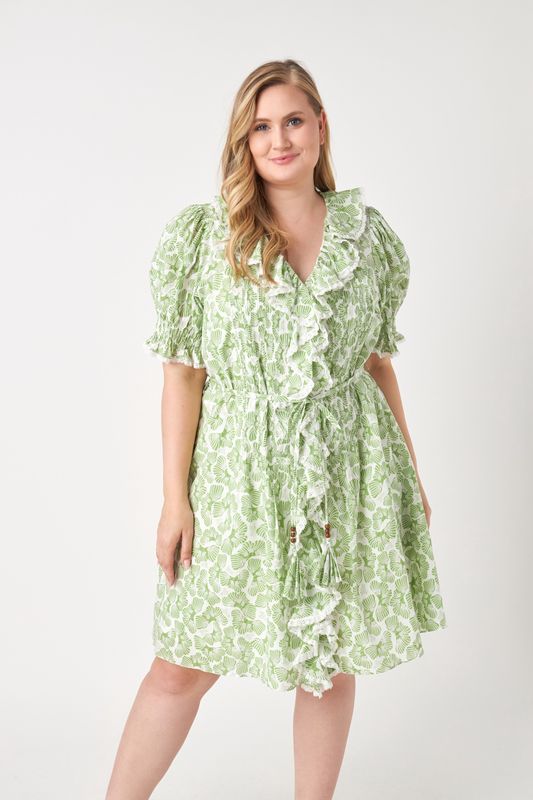 Green Pintuck Dress