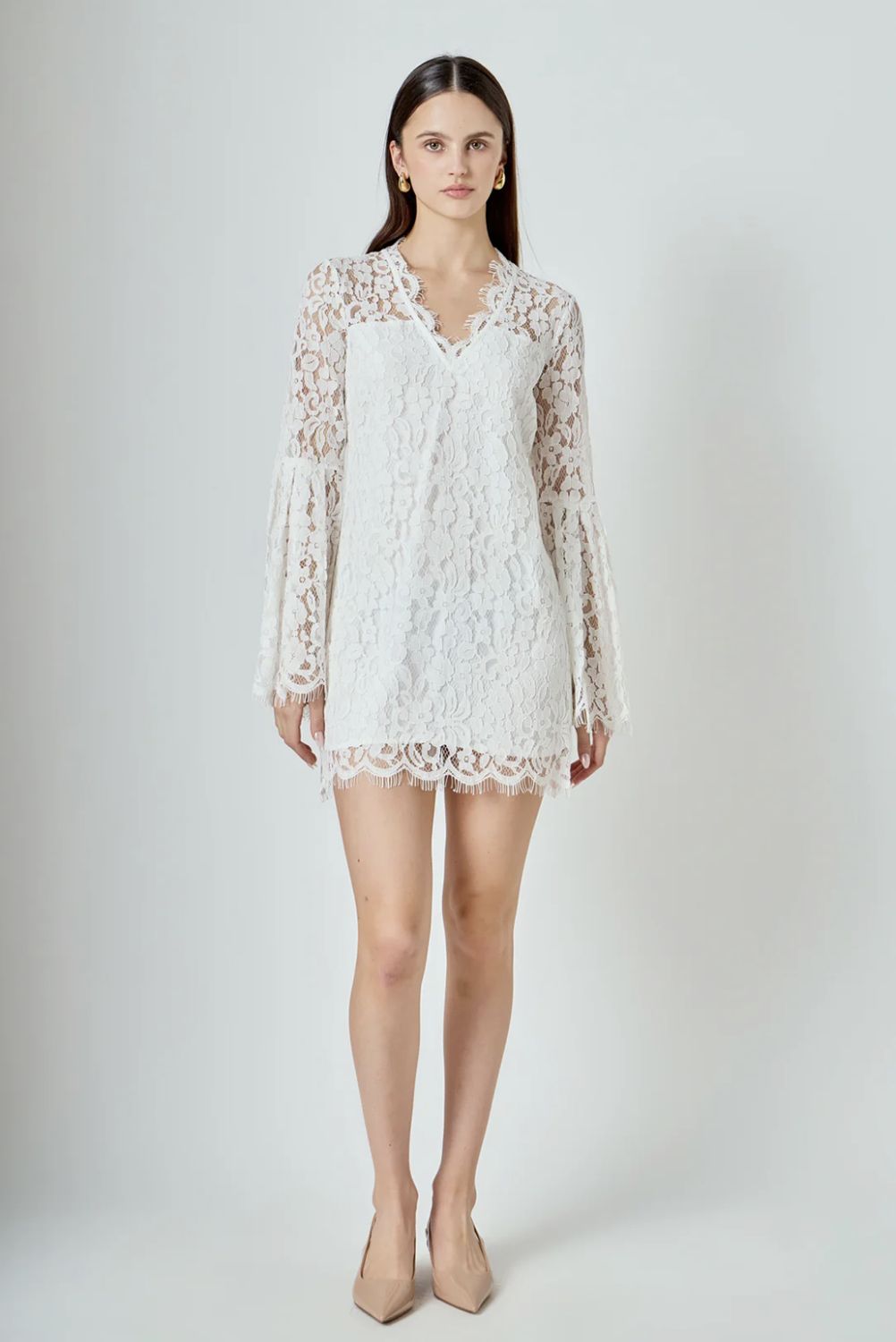 Lace Sleeve Dress