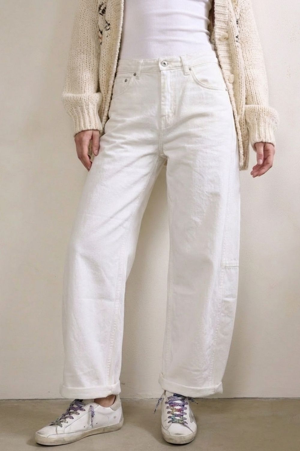 White Barrel Jean