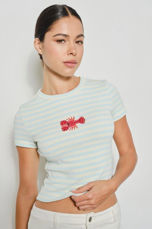 Lobster Beaded Tee