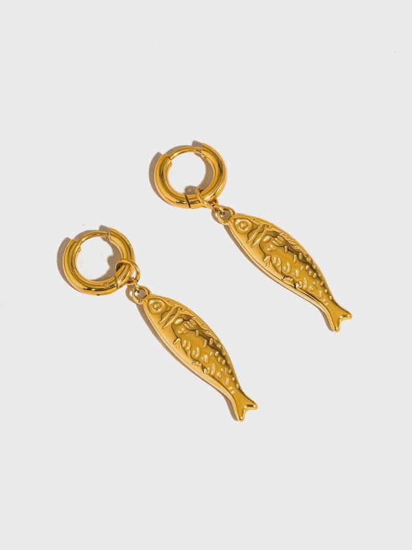 Fish Hoop Earring