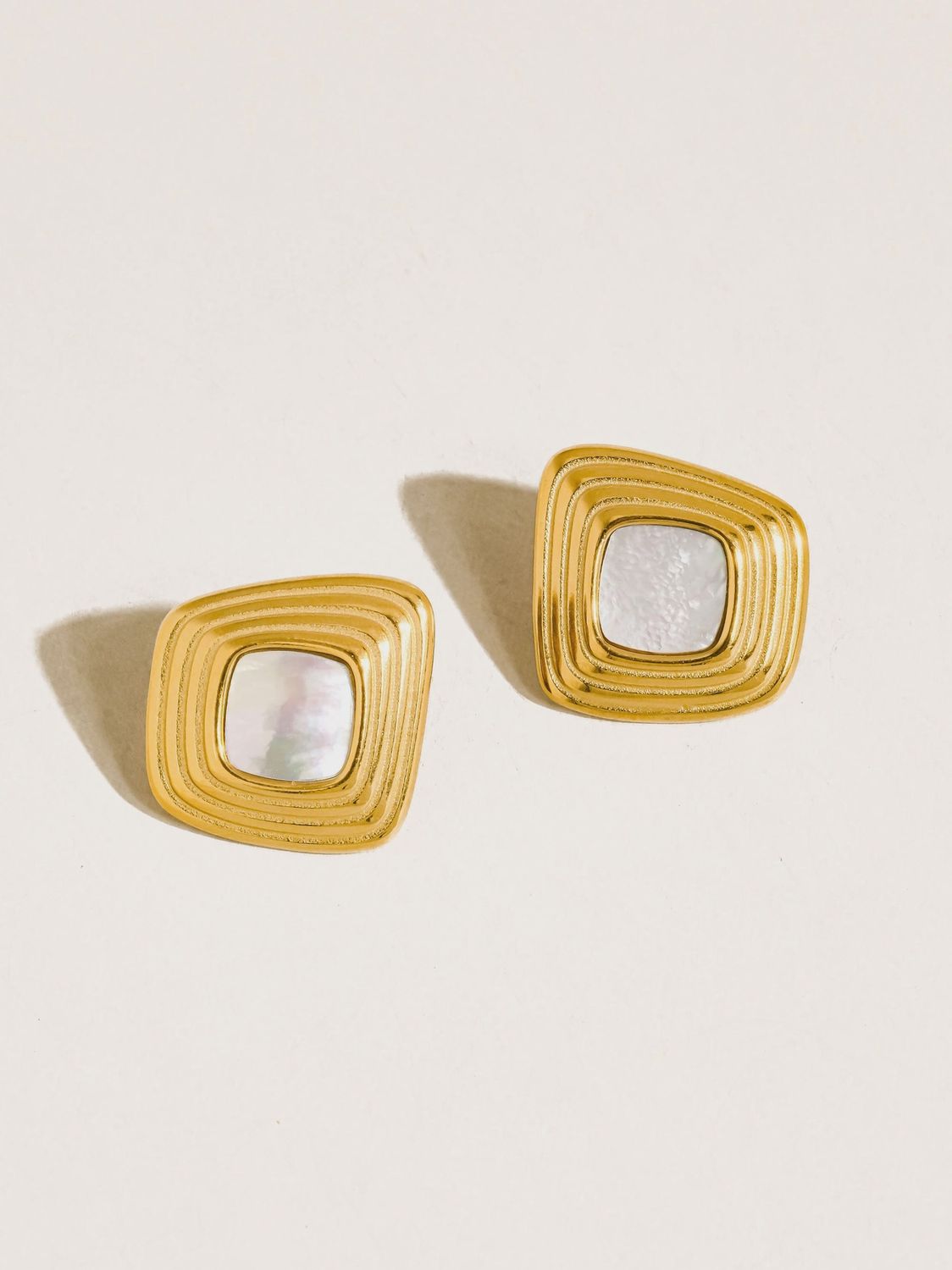 Enamel Square Earring