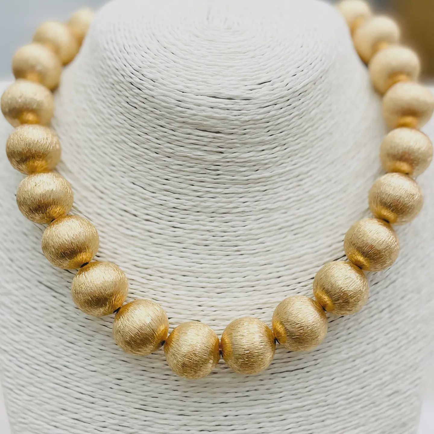 Brushed Gold Necklace