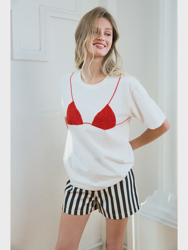 Beaded Bikini Tee