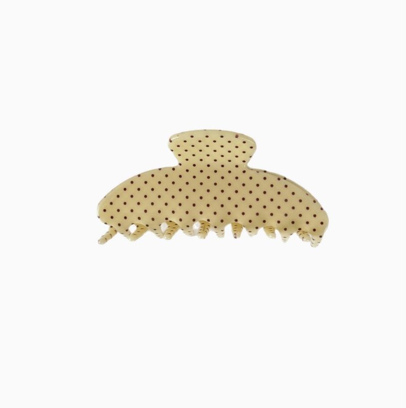 Yellow Polka Dot Clip