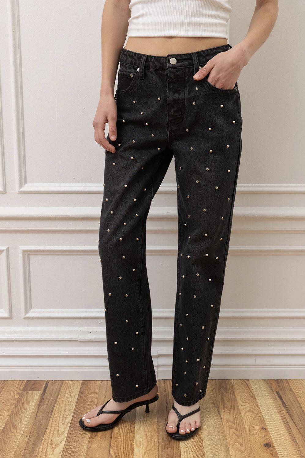 Black Stud Jeans