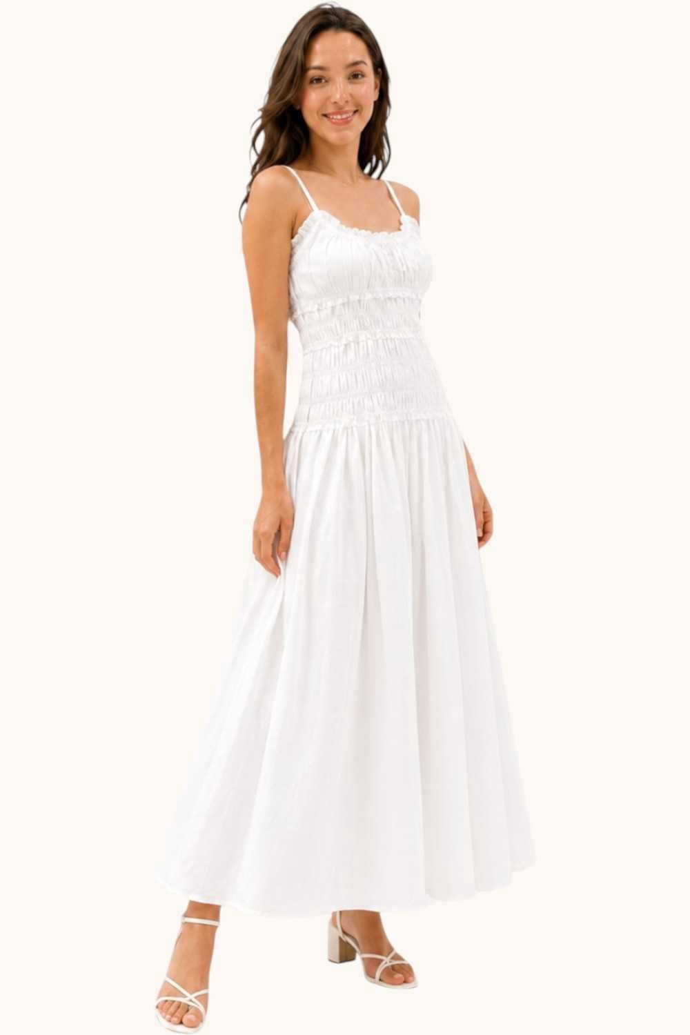 White Smocked Maxi