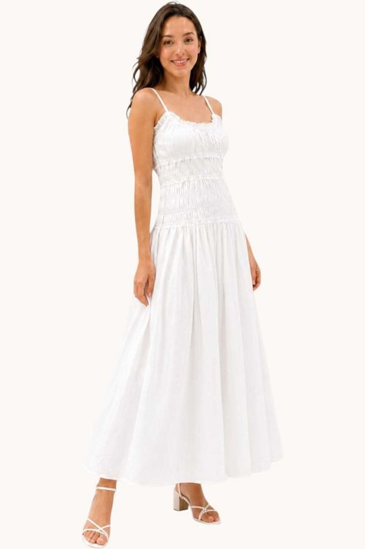 White Smocked Maxi