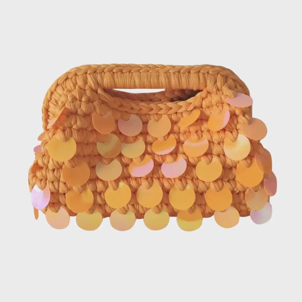 St. Tropez Woven Bag, Colour: Orange
