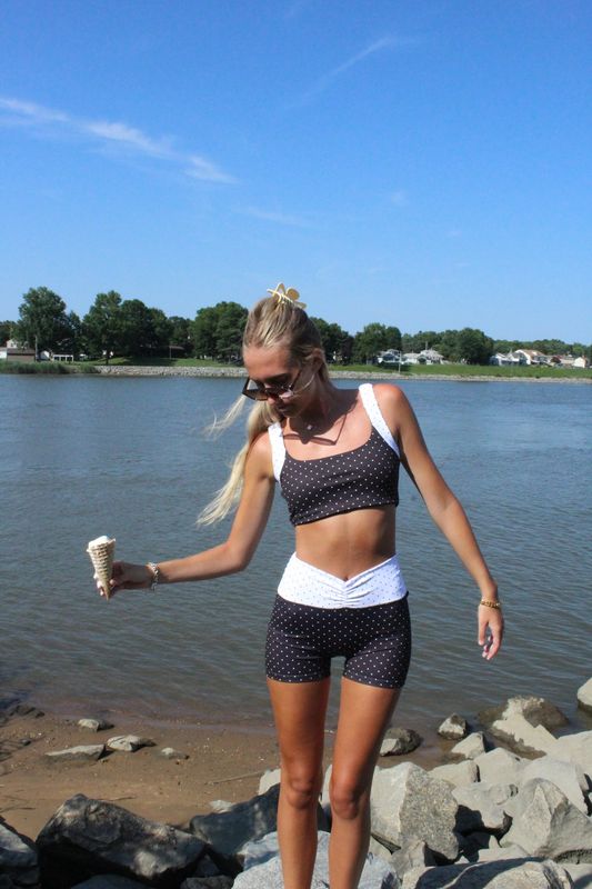 Polka Dot Sports Bra