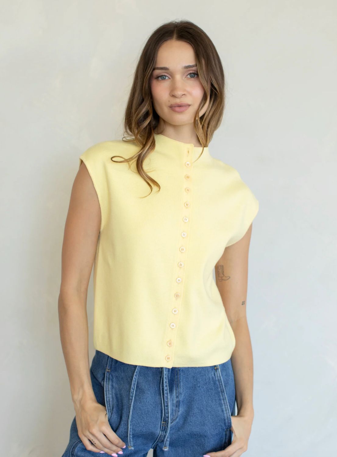 Lemon Cap Sleeve