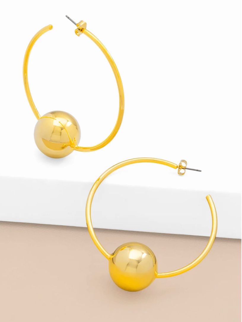 Ball Charm Hoop