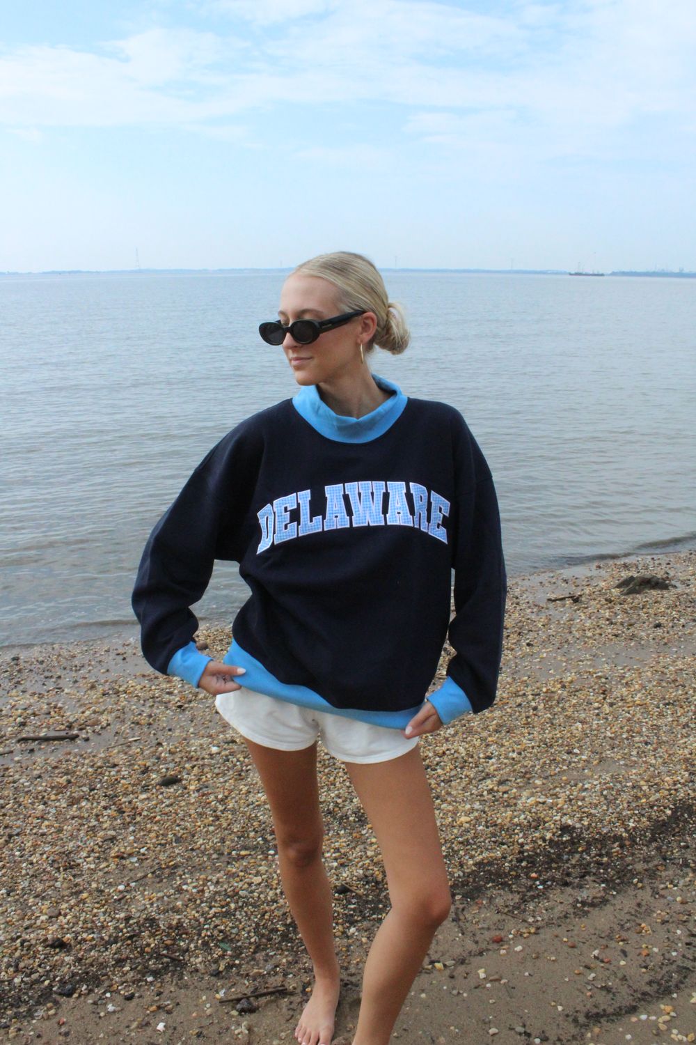 Delaware Gingham Mock Neck