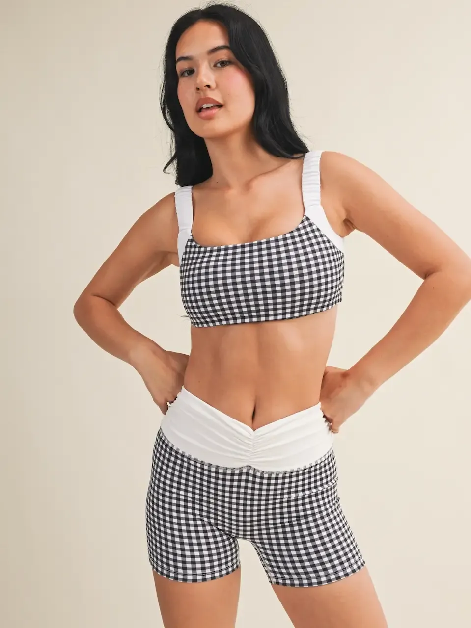 Gingham Sports Bra