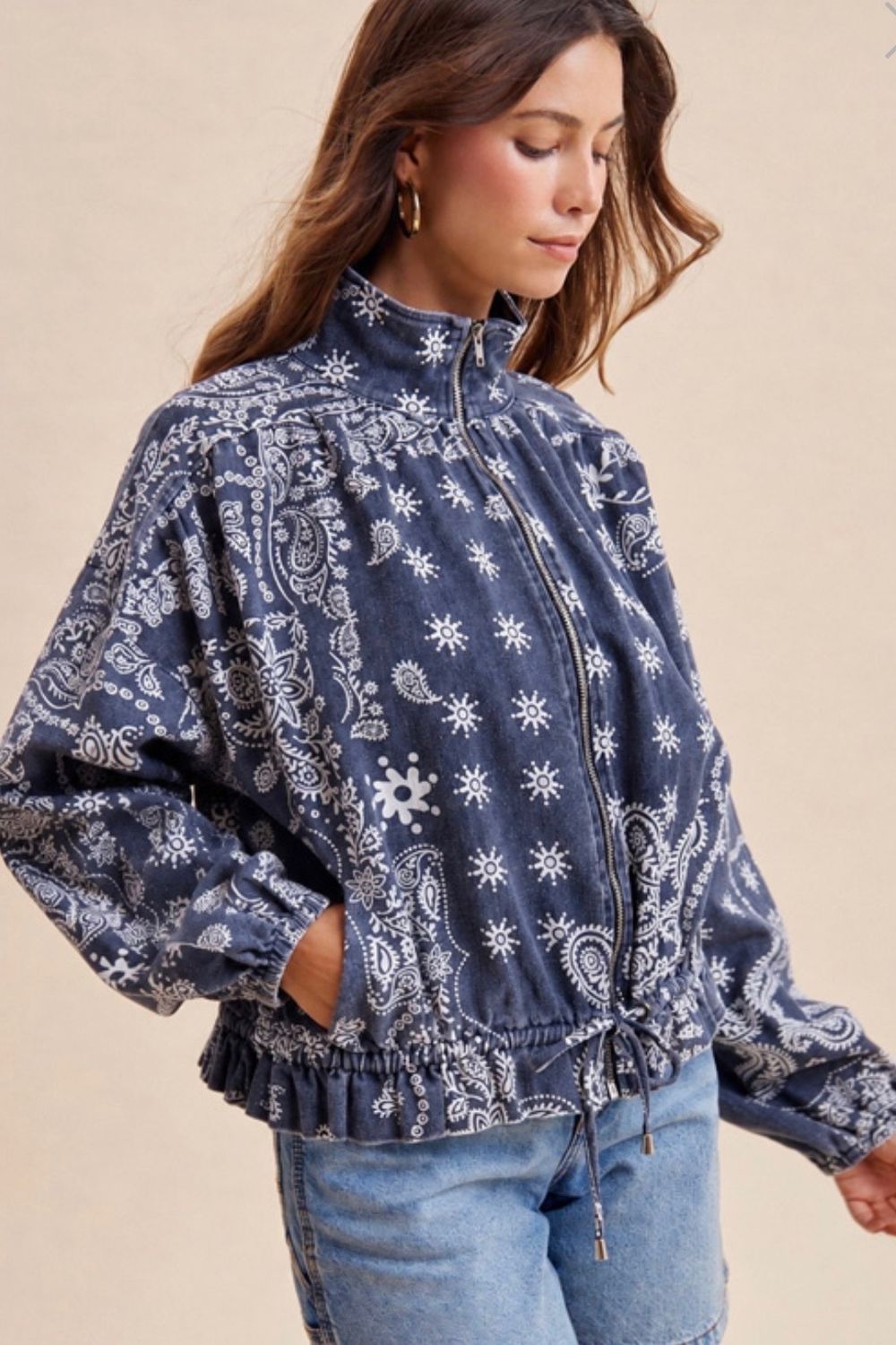 Bandana Print Jacket
